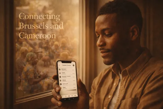 Café africain chaleureux avec des personnes connectées sur leur téléphone